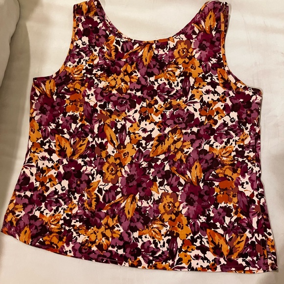 Covington Multicolor Floral sleeveless Blouse tank top - Picture 7 of 9